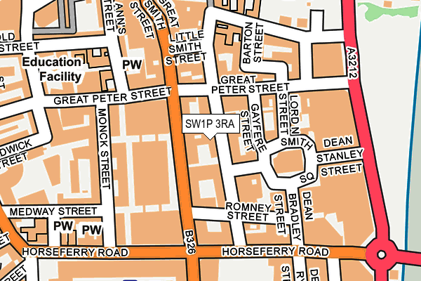 SW1P 3RA map - OS OpenMap – Local (Ordnance Survey)