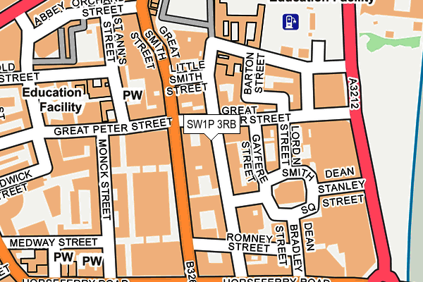SW1P 3RB map - OS OpenMap – Local (Ordnance Survey)
