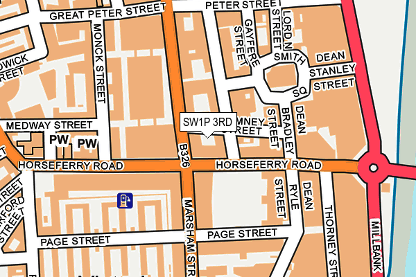 SW1P 3RD map - OS OpenMap – Local (Ordnance Survey)