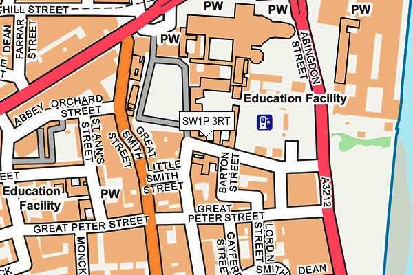 SW1P 3RT map - OS OpenMap – Local (Ordnance Survey)