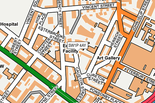 SW1P 4AY map - OS OpenMap – Local (Ordnance Survey)