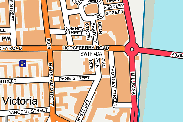 SW1P 4DA map - OS OpenMap – Local (Ordnance Survey)