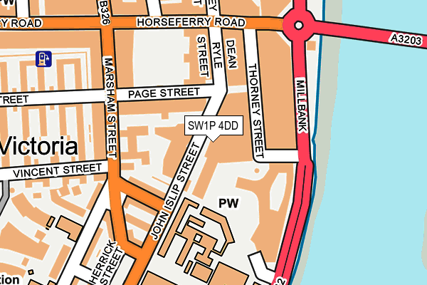 SW1P 4DD map - OS OpenMap – Local (Ordnance Survey)