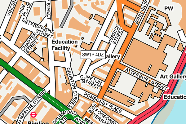 SW1P 4DZ map - OS OpenMap – Local (Ordnance Survey)