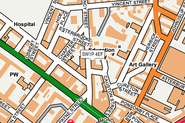 SW1P 4EF map - OS OpenMap – Local (Ordnance Survey)