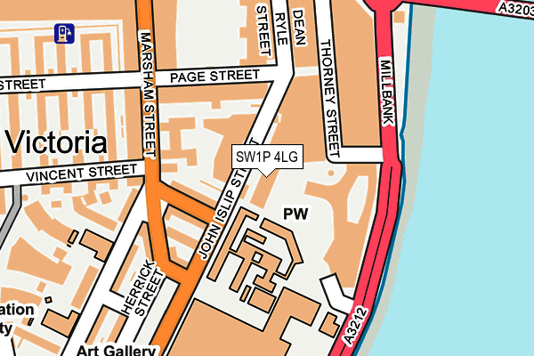 SW1P 4LG map - OS OpenMap – Local (Ordnance Survey)