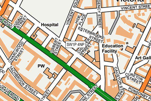 SW1P 4NP map - OS OpenMap – Local (Ordnance Survey)