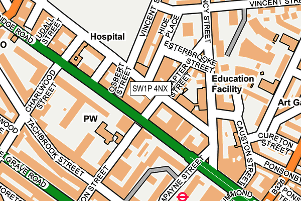 SW1P 4NX map - OS OpenMap – Local (Ordnance Survey)