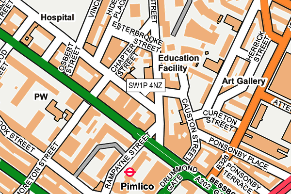 SW1P 4NZ map - OS OpenMap – Local (Ordnance Survey)
