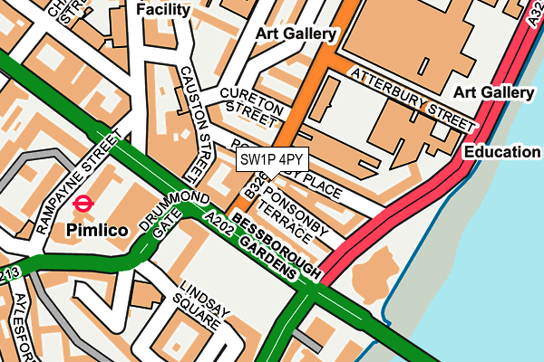 SW1P 4PY map - OS OpenMap – Local (Ordnance Survey)