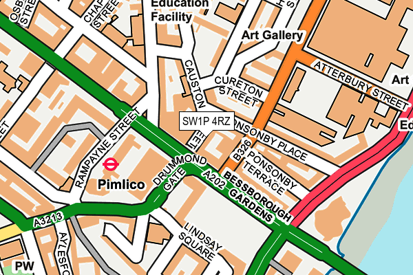 SW1P 4RZ map - OS OpenMap – Local (Ordnance Survey)