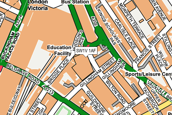 SW1V 1AF map - OS OpenMap – Local (Ordnance Survey)