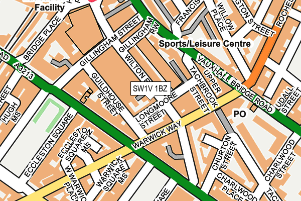 SW1V 1BZ map - OS OpenMap – Local (Ordnance Survey)