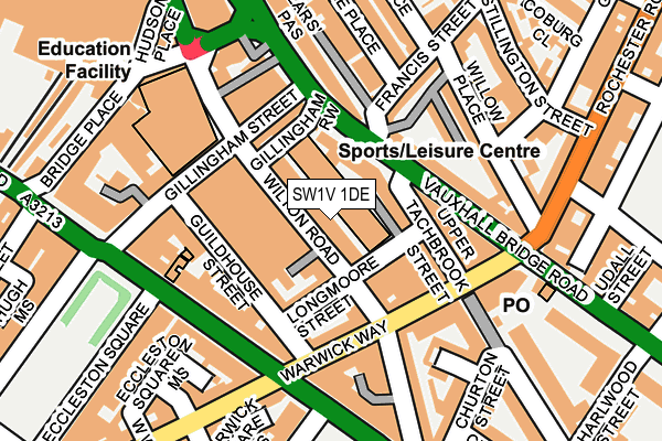 SW1V 1DE map - OS OpenMap – Local (Ordnance Survey)