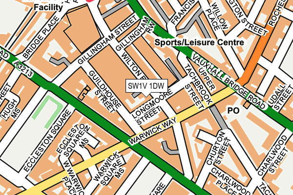 SW1V 1DW map - OS OpenMap – Local (Ordnance Survey)