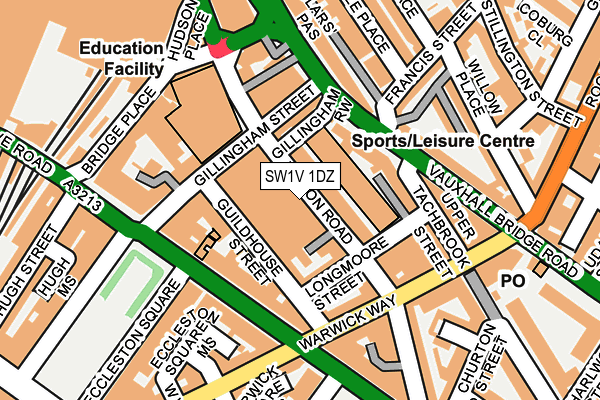 SW1V 1DZ map - OS OpenMap – Local (Ordnance Survey)