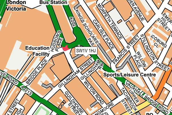 SW1V 1HJ map - OS OpenMap – Local (Ordnance Survey)