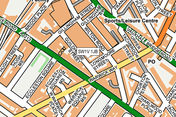 SW1V 1JB map - OS OpenMap – Local (Ordnance Survey)