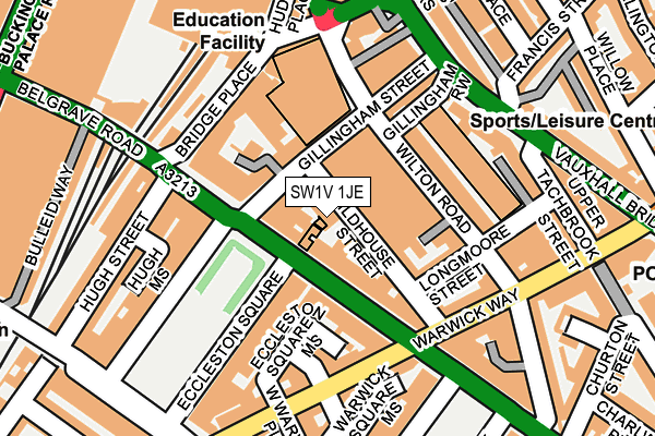 SW1V 1JE map - OS OpenMap – Local (Ordnance Survey)