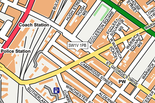 SW1V 1PB map - OS OpenMap – Local (Ordnance Survey)