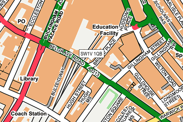 SW1V 1QB map - OS OpenMap – Local (Ordnance Survey)