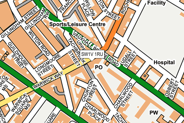 SW1V 1RU map - OS OpenMap – Local (Ordnance Survey)