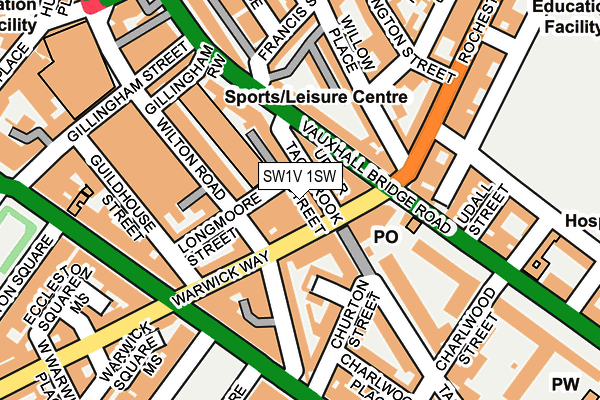 SW1V 1SW map - OS OpenMap – Local (Ordnance Survey)