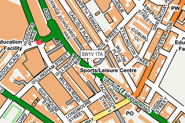 SW1V 1TA map - OS OpenMap – Local (Ordnance Survey)