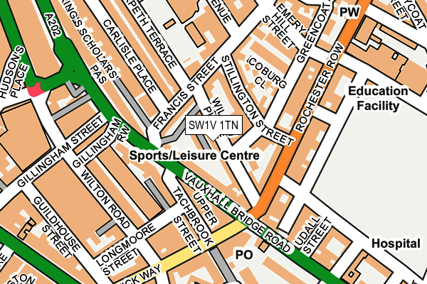 SW1V 1TN map - OS OpenMap – Local (Ordnance Survey)