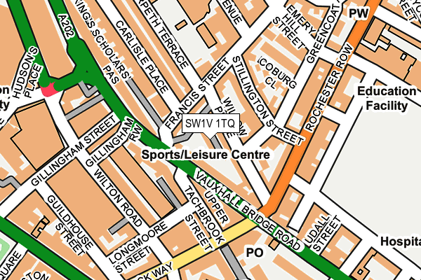 SW1V 1TQ map - OS OpenMap – Local (Ordnance Survey)