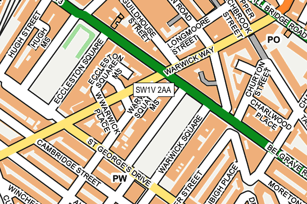 SW1V 2AA map - OS OpenMap – Local (Ordnance Survey)