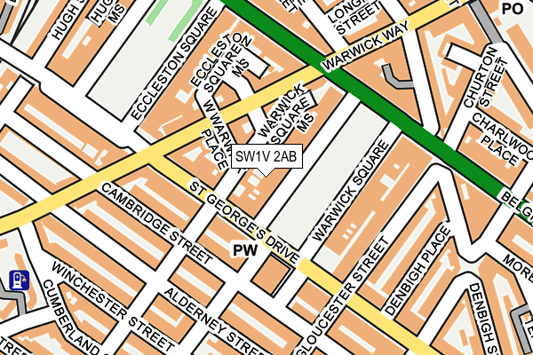 SW1V 2AB map - OS OpenMap – Local (Ordnance Survey)