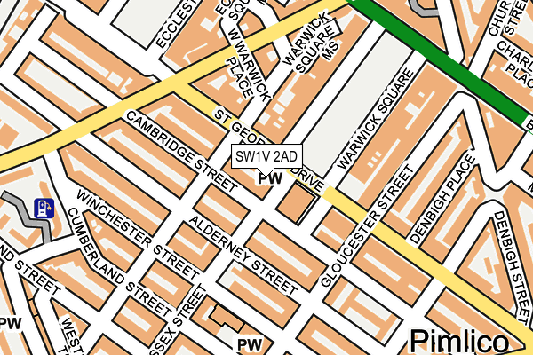SW1V 2AD map - OS OpenMap – Local (Ordnance Survey)