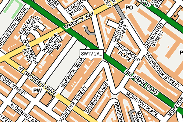 SW1V 2AL map - OS OpenMap – Local (Ordnance Survey)