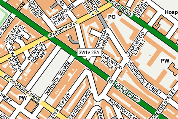 SW1V 2BA map - OS OpenMap – Local (Ordnance Survey)