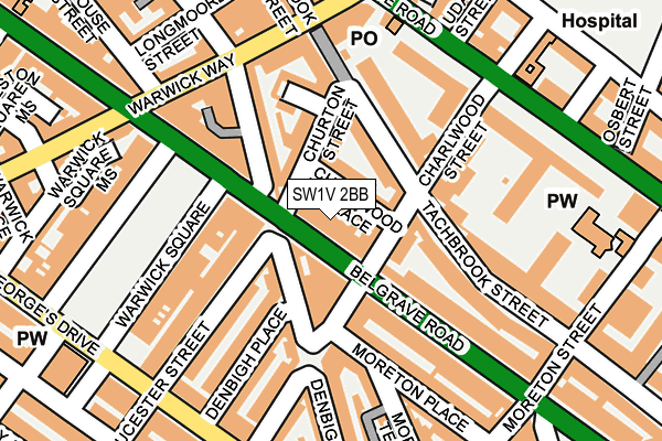 SW1V 2BB map - OS OpenMap – Local (Ordnance Survey)