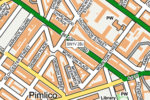 SW1V 2BJ map - OS OpenMap – Local (Ordnance Survey)