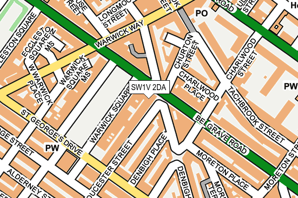 SW1V 2DA map - OS OpenMap – Local (Ordnance Survey)