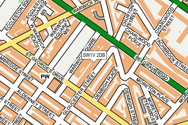 SW1V 2DB map - OS OpenMap – Local (Ordnance Survey)