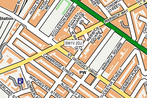 SW1V 2DJ map - OS OpenMap – Local (Ordnance Survey)