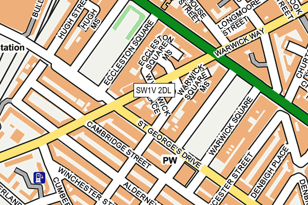 SW1V 2DL map - OS OpenMap – Local (Ordnance Survey)