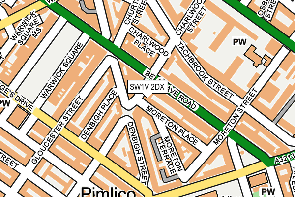 SW1V 2DX map - OS OpenMap – Local (Ordnance Survey)