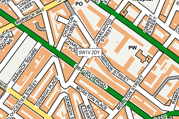 SW1V 2DY map - OS OpenMap – Local (Ordnance Survey)