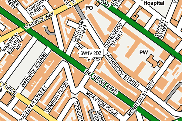SW1V 2DZ map - OS OpenMap – Local (Ordnance Survey)