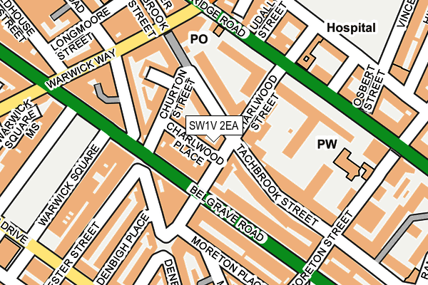SW1V 2EA map - OS OpenMap – Local (Ordnance Survey)
