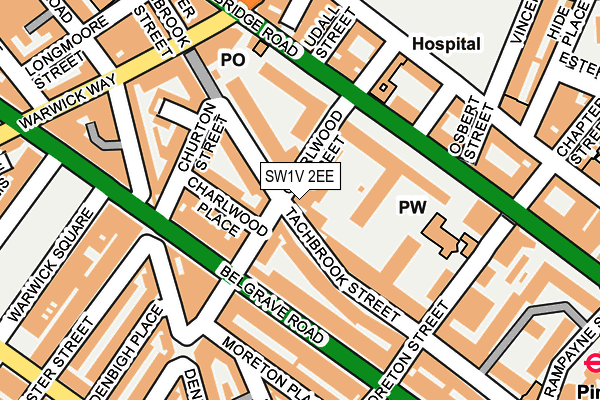 SW1V 2EE map - OS OpenMap – Local (Ordnance Survey)