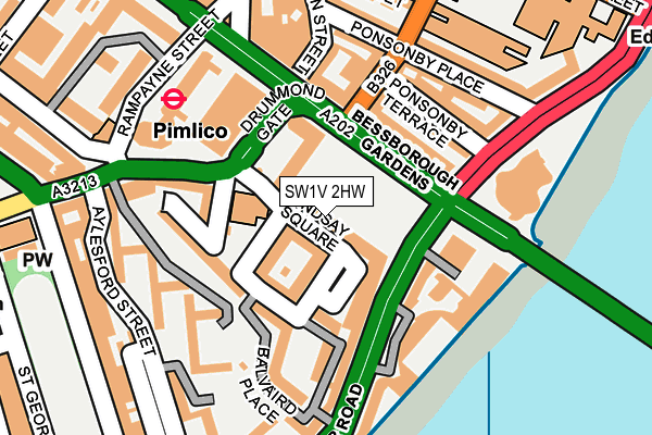 SW1V 2HW map - OS OpenMap – Local (Ordnance Survey)