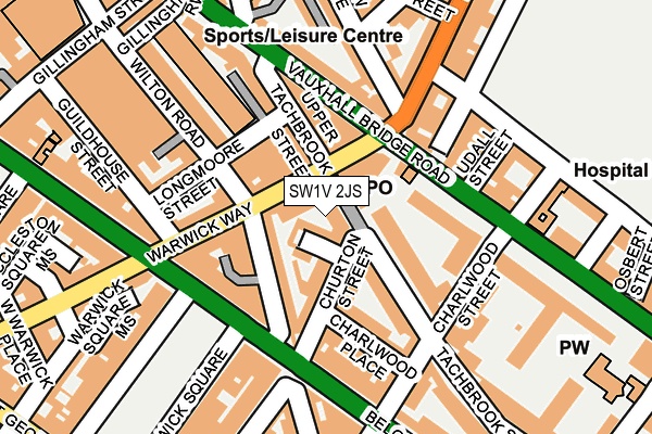 SW1V 2JS map - OS OpenMap – Local (Ordnance Survey)