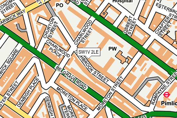 SW1V 2LE map - OS OpenMap – Local (Ordnance Survey)