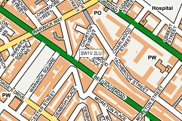 SW1V 2LU map - OS OpenMap – Local (Ordnance Survey)